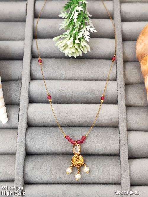 Temple Short Jewellery Set for Women in Ruby White, photo 2 of 3