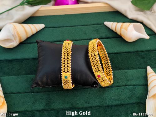 Classic Stone-Studded Bangles for Women