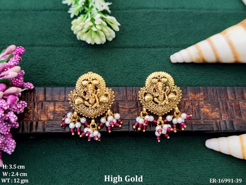 Classic Stone-Studded Earrings for Women