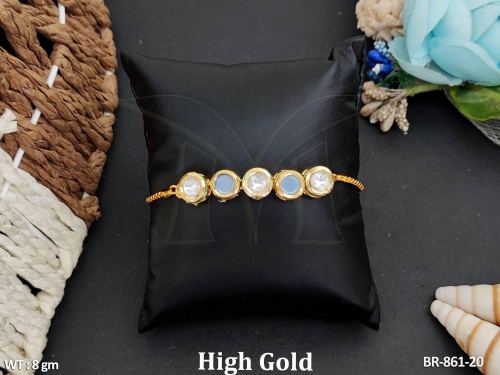 Kundan Bracelet for Women in Gray, photo 5 of 10
