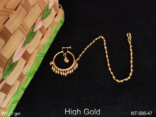 Antique Tassel Nath with Ball Drops