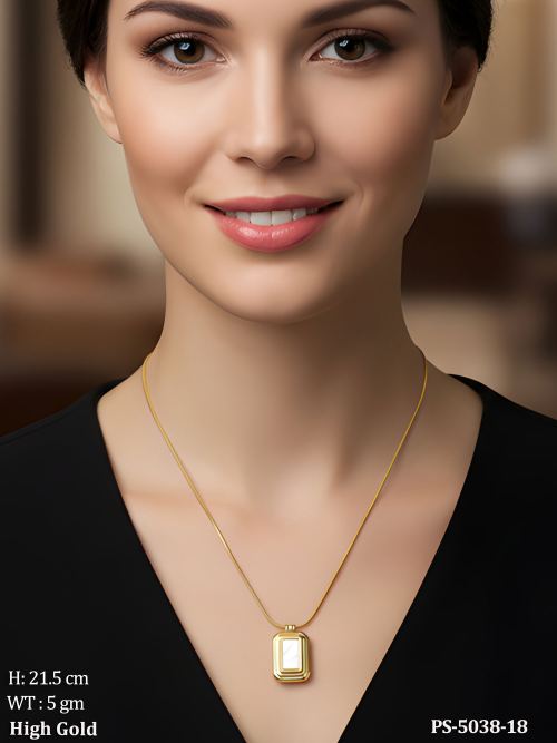 Modern Simple Designer Pendant Chain Necklace
