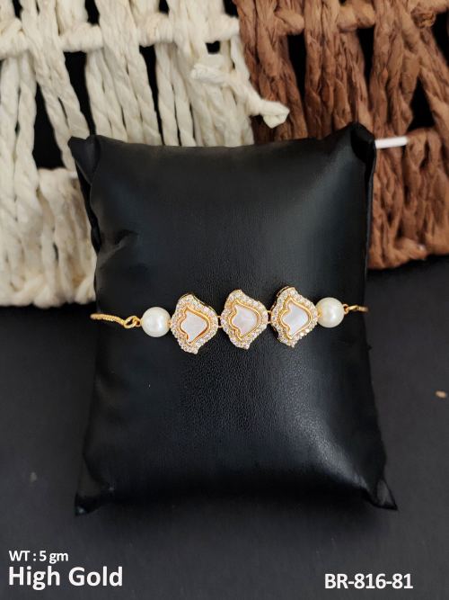 Party Wear Bracelet with Stone Work