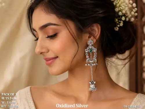 Tassel Stone-Studded Earrings for Women