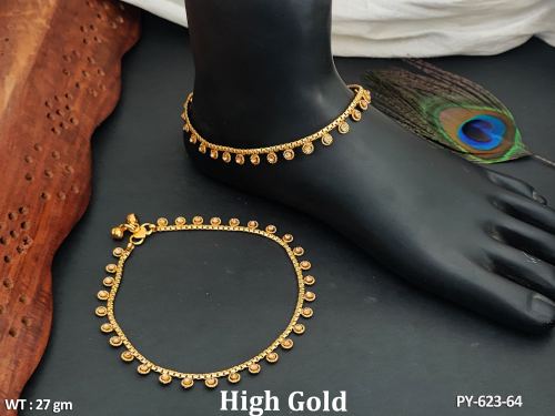 Antique Jewellery High Gold Polish Fancy Style  Payal   