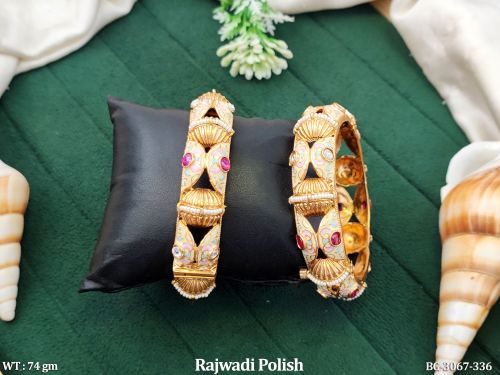Stone-Studded Meenakari Bangles for Women Set of 2