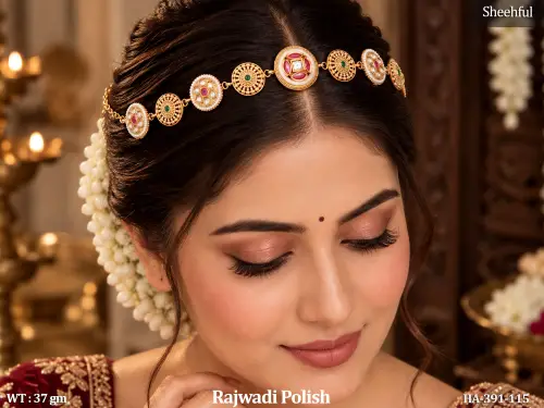 Antique Hair Accessory With Round Full Stone Design