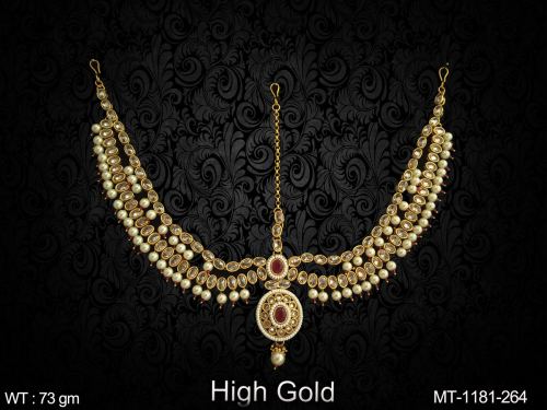 Antique Maang Tikka with Stone Work
