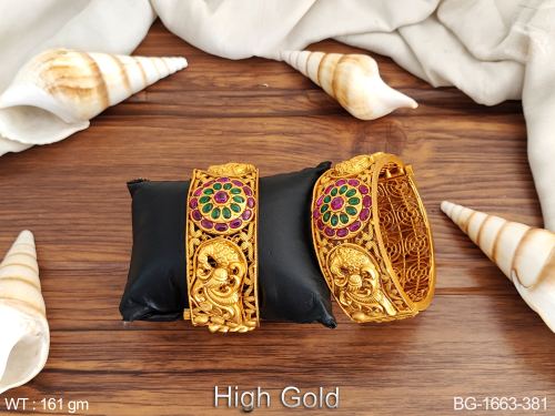 Party Wear Kemp Bangles for Women Set of 2