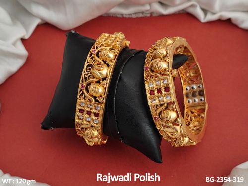Classic Rajwadi Finish Bangles for Women Set of 2