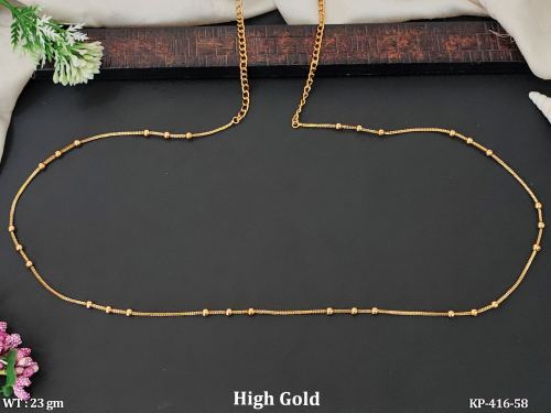 Simple High Gold Kamarbandh with Bead Detailing