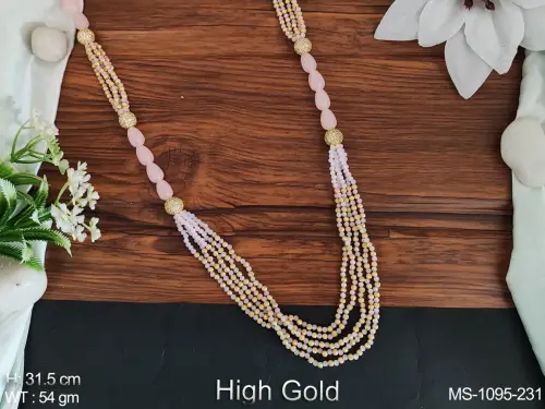 Antique Jewellery Beautiful Designer High Gold Polish Beaded Malas 