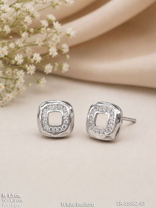 Square AD Stud Earrings for Women, photo 2 of 2