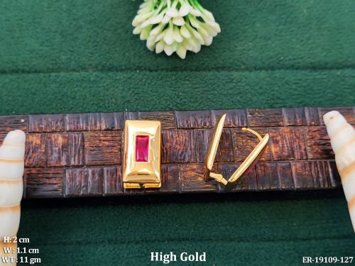 Rectangular AD Hoop Earrings for Women