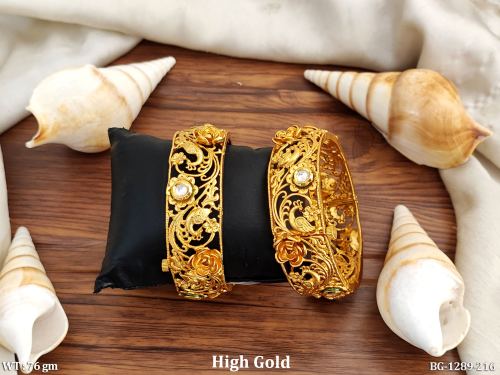 South Indian Peacock Bangles Set of 2