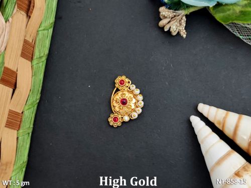 Kemp  Jewellery High Gold Polish Fancy Designer Nath 