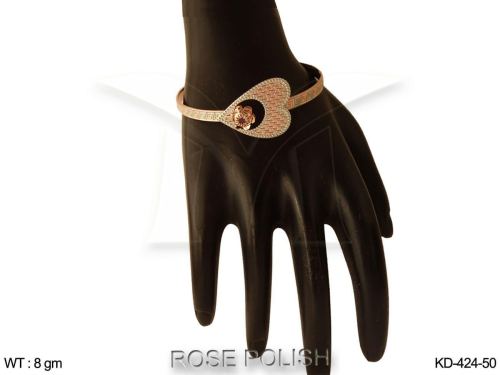 Rose Finish Kada with Heart Design, photo 2 of 2