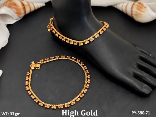 Designer Fancy Style High Gold Polish Party Wear Payal  