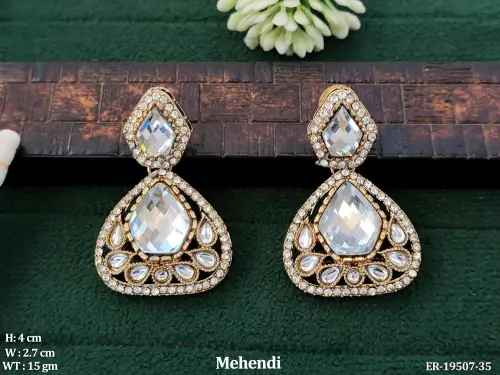 Mehendi Finish Traditional Earrings for Women