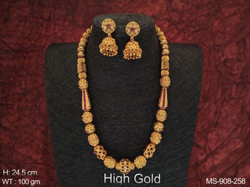 Beautiful Antique Designer Party wear Fancy High gold Polish Beaded Mala Set