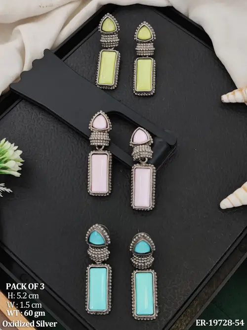 Oxidised Finish Earrings for Women
