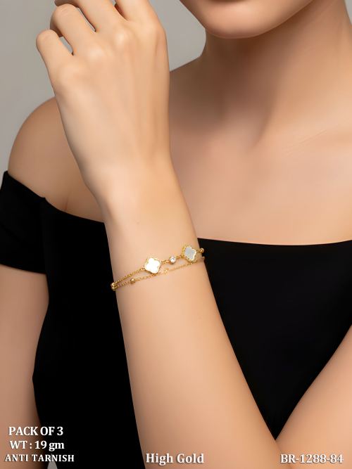 Minimalist Anti Tarnish Gold Plated Designer Bracelet