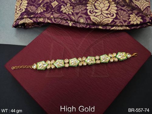 Party Wear Bracelet for Women in Peach, photo 9 of 13