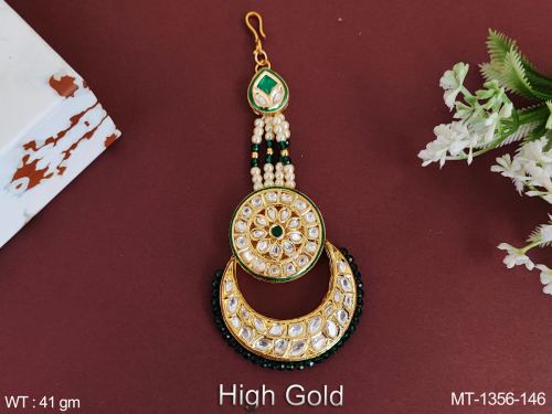 Classic Party Wear Kundan Maang Tikka