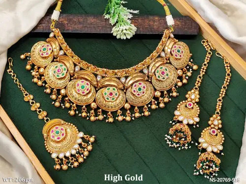 Bridal Traditional Necklace Set with Stone Work