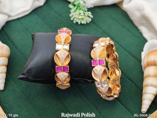 Meenakari Bangles in Rajwadi Finish for Women Set of 2