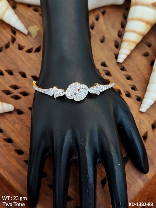 Beautiful Two Tone Polish AD Stone Kada 