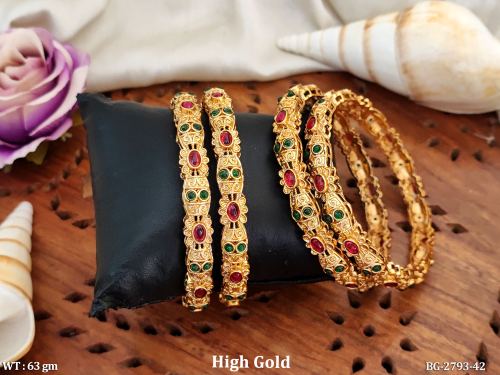 Classic Antique Bangles for Women Set of 4
