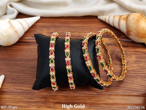 Party Wear Antique Bangle Set for Women