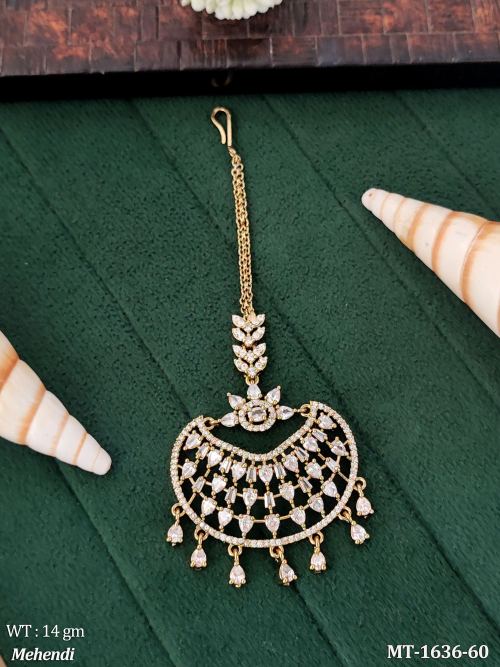 Wedding Wear AD Maang Tikka for Women