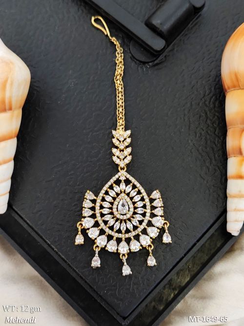 Stylish AD Maang Tikka Designer Ethnic Jewellery