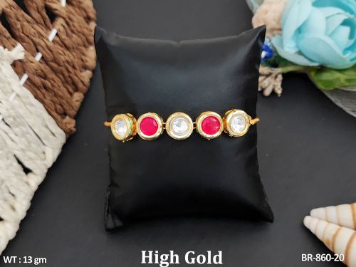 Classic Stone-Studded Bracelet in Ruby, photo 3 of 10