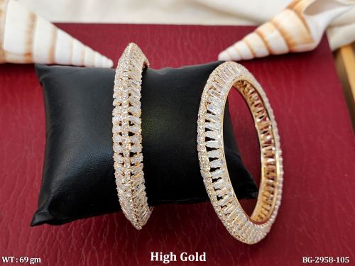 Classic Stone-Studded Bangles Set of 2