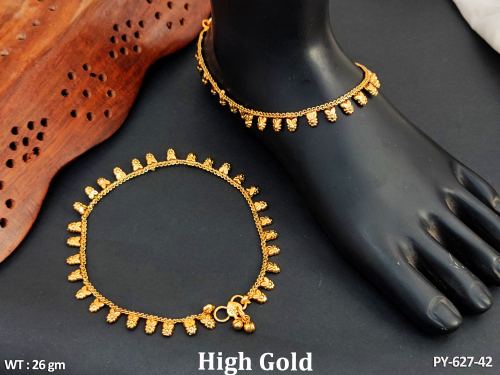 Beautiful Designer High Gold Polish Fancy Style Payal   