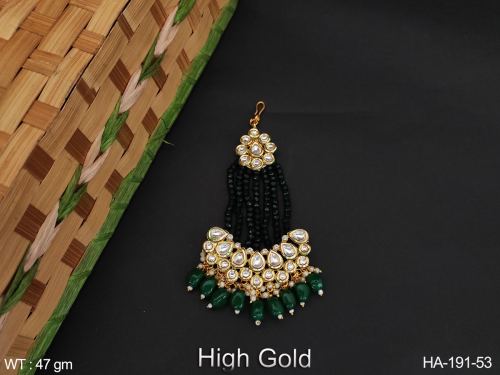 Kundan Jewellery High Gold Polish Party Wear Hair  Accessories Pasa 