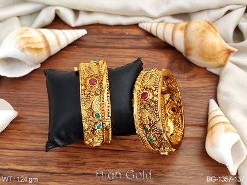 Antique Beaded Bangles Set of 2