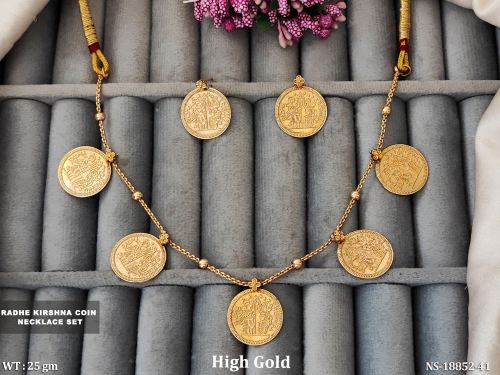 South Indian Radha Krishna Necklace Set, photo 2 of 3