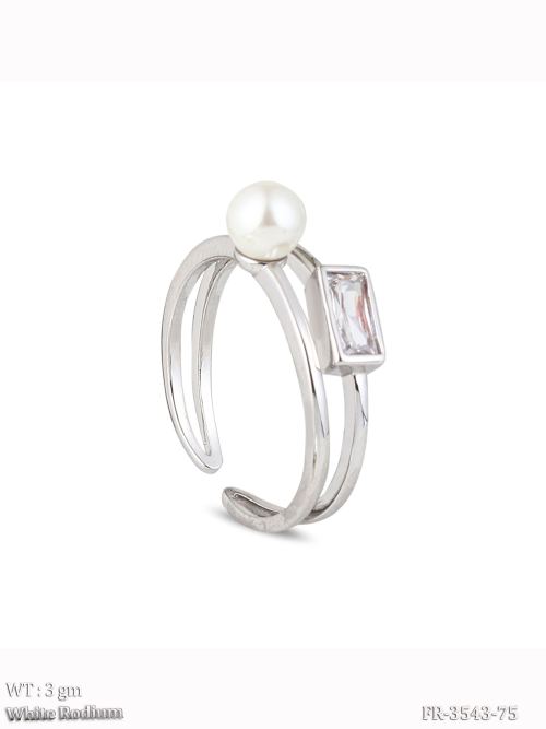 Western Pearl Stone Designer Adjustable Ring
