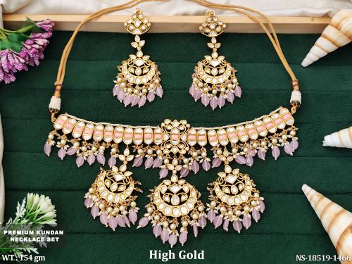 Kundan Jewellery Set with Pearls