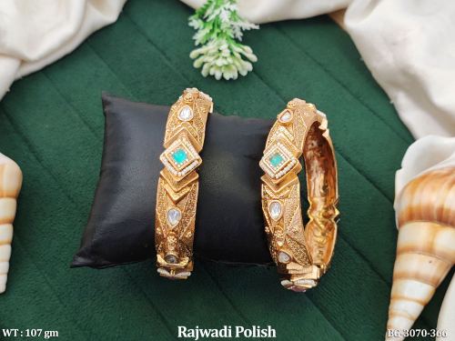 Mint Green Pink Royal Bangles with Stone Work
