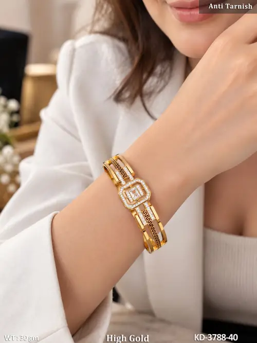 Anti Tarnish American Diamond Design Kada