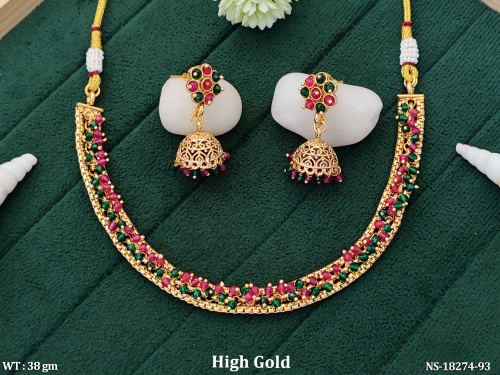 Short Necklace Set with Jhumka Earrings