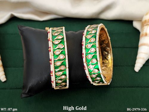 Traditional Stone-Studded Bangles Set of 2