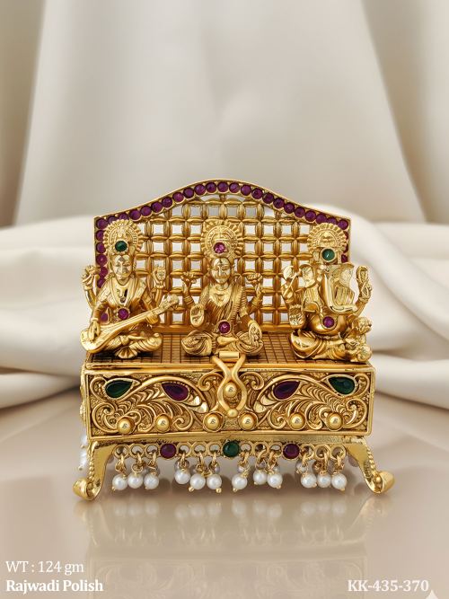 Lakshmi Stone-Studded Kumkum Box, photo 2 of 4