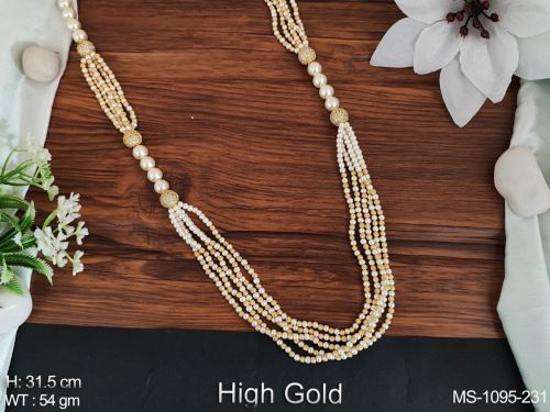 Antique Jewellery Beautiful Designer High Gold Polish Beaded Malas 