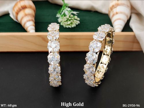 Party Wear Bangle Set with CZ Stones, photo 2 of 2